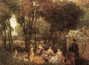 Les Champs Elysees Jean antoine Watteau